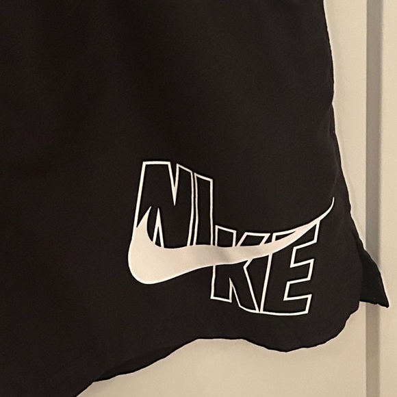 Nike Black Shorts with White Logo - Picture 2 of 6